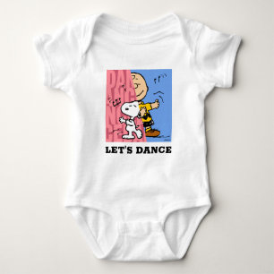 Peanuts Snoopy & Charlie Brown Half & Half Dance Baby Bodysuit