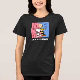 Peanuts Snoopy & Charlie Brown Half & Half Dance Tri-Blend Shirt