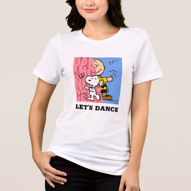 Peanuts | Snoopy & Charlie Brown Half & Half Dance Tri-Blend Shirt (Front)