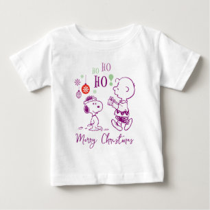 Peanuts   Snoopy & Charlie Brown Ho Ho Ho Baby T-Shirt