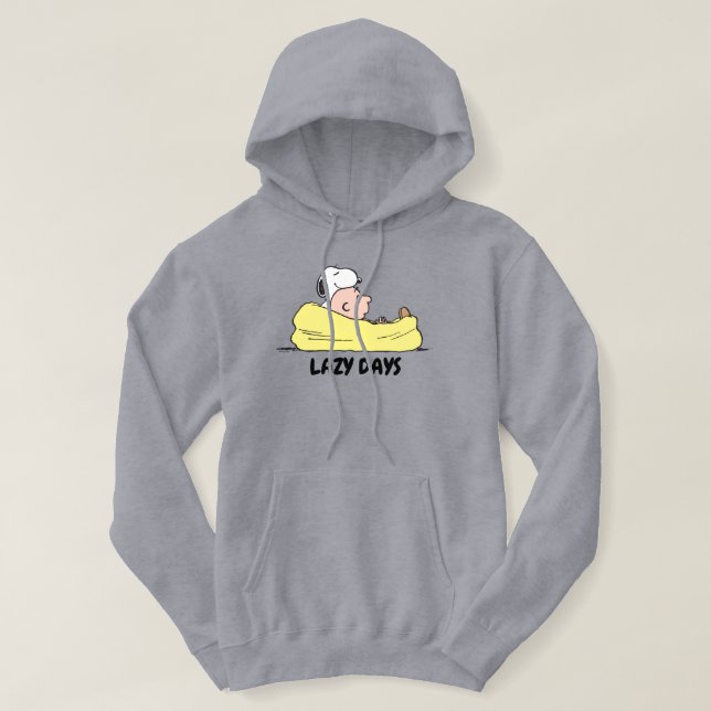 Peanuts | Snoopy & Charlie Brown in Bean Bag Chair Hoodie (Design Front)