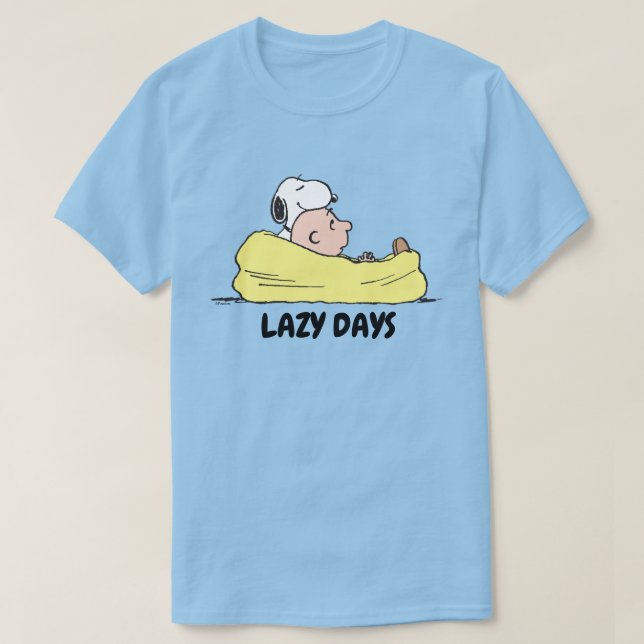 Peanuts | Snoopy & Charlie Brown in Bean Bag Chair T-Shirt (Design Front)