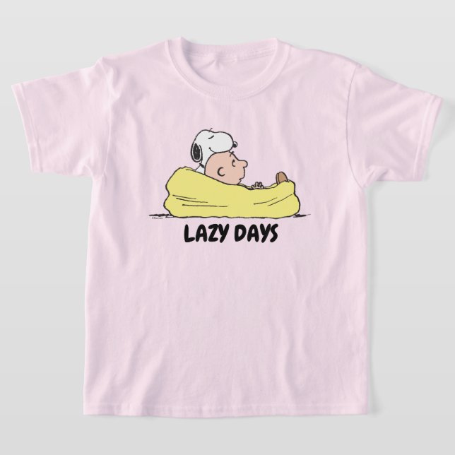 Peanuts | Snoopy & Charlie Brown in Bean Bag Chair T-Shirt (Laydown)