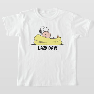 Peanuts Snoopy & Charlie Brown in Bean Bag Chair T-Shirt