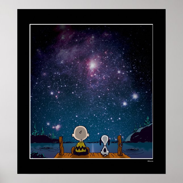 Peanuts | Snoopy & Charlie Brown Star Watching Poster (Front)