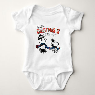 Peanuts Snoopy & Charlie Brown Winter Scarf Baby Bodysuit
