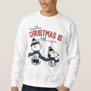 Peanuts Snoopy & Charlie Brown Winter Scarf Sweatshirt