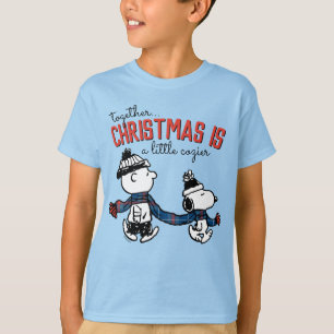 Peanuts   Snoopy & Charlie Brown Winter Scarf T-Shirt