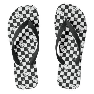 Peanuts   Snoopy Chequered Flag Jandals