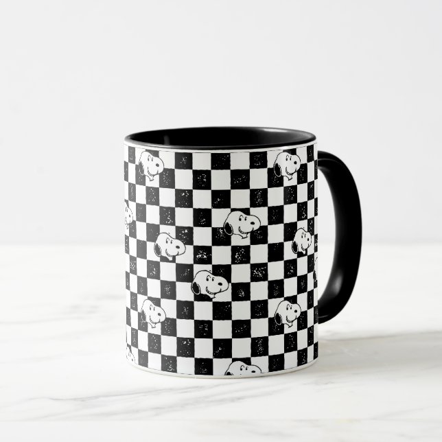 Peanuts | Snoopy Chequered Flag Mug (Front Right)
