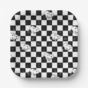 Peanuts   Snoopy Chequered Flag Paper Plate