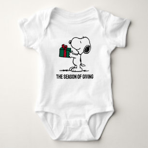 Peanuts Snoopy Christmas Gift Giver Baby Bodysuit