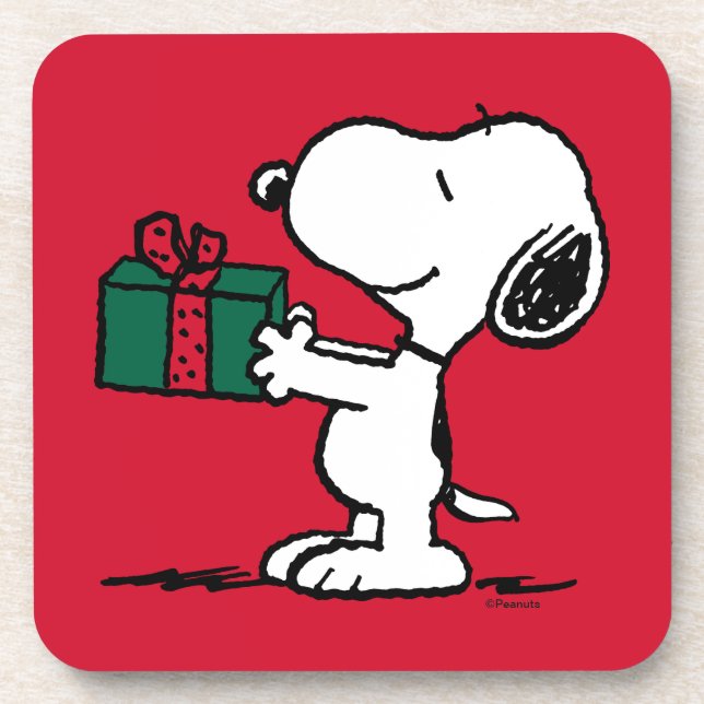 Peanuts | Snoopy Christmas Gift Giver Coaster (Front)