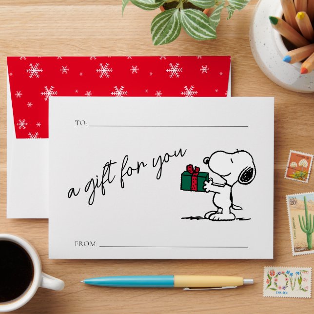 Peanuts | Snoopy Christmas Gift Giver Gift Envelope (Desk)