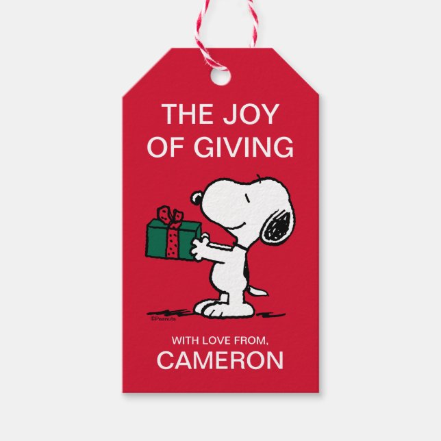 Peanuts | Snoopy Christmas Gift Giver Tags (Front)