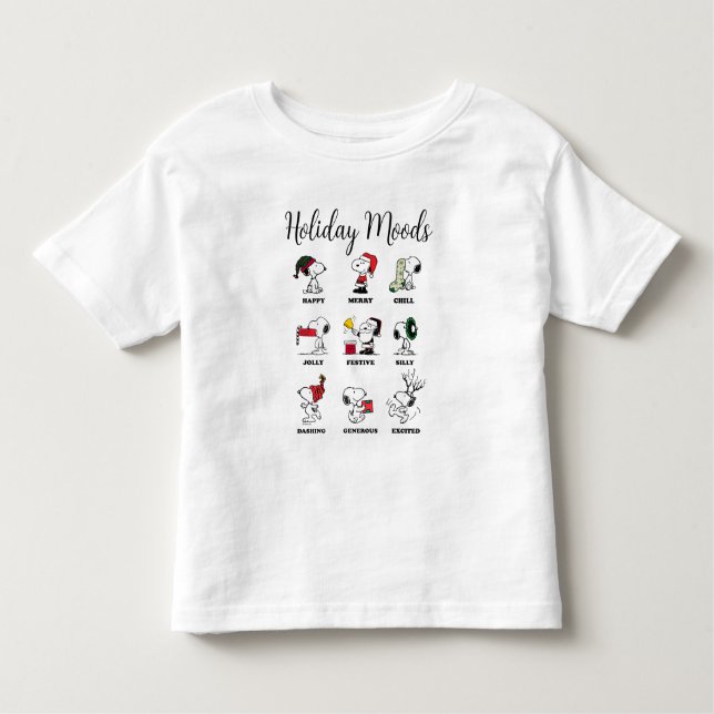 Peanuts | Snoopy Christmas Holiday Moods Toddler T-Shirt (Front)