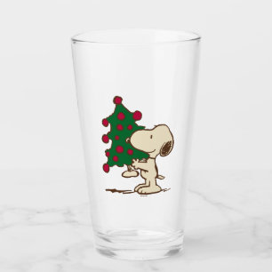 Peanuts   Snoopy Christmas Tree Glass