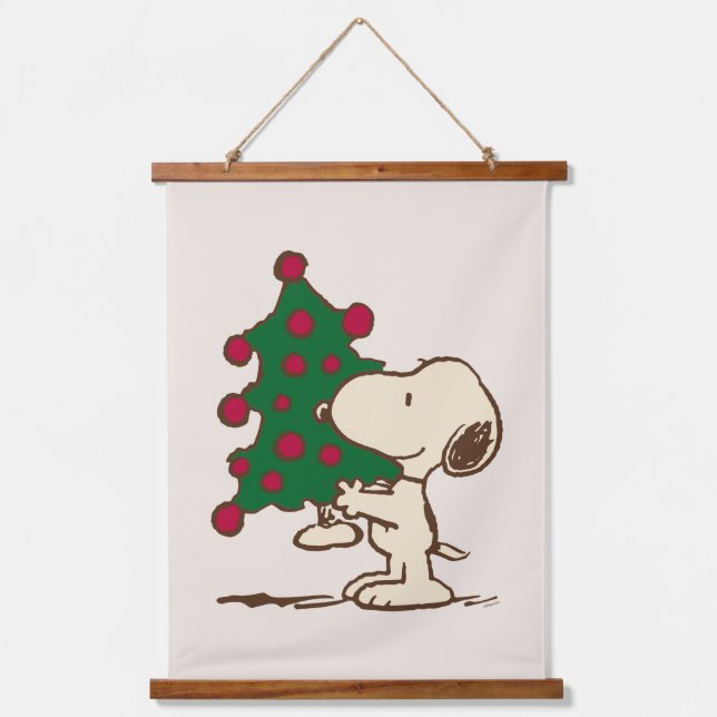 Peanuts | Snoopy Christmas Tree Hanging Tapestry (Front)