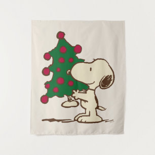 Peanuts   Snoopy Christmas Tree Tapestry