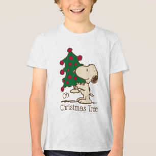 Peanuts   Snoopy Christmas Tree Tri-Blend Shirt
