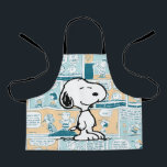 Peanuts | Snoopy Comic Pattern Apron<br><div class="desc">Snoopy is the loveable pet beagle of Charlie Brown in the comic strip Peanuts by Charles M. Schulz. Check out this cute Peanuts design featuring Snoopy on a comic strip pattern.</div>