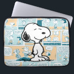Peanuts | Snoopy Comic Pattern Laptop Sleeve<br><div class="desc">Snoopy is the loveable pet beagle of Charlie Brown in the comic strip Peanuts by Charles M. Schulz. Check out this cute Peanuts design featuring Snoopy on a comic strip pattern.</div>