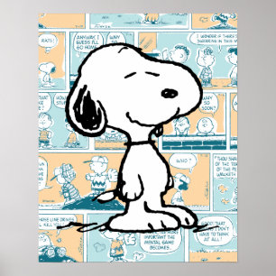 Peanuts   Snoopy Comic Pattern Poster