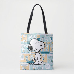 Peanuts Snoopy Comic Pattern Tote Bag
