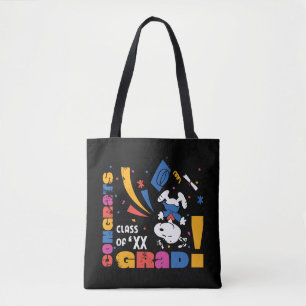 Peanuts Snoopy Congrats Grad Graduation Confetti Tote Bag
