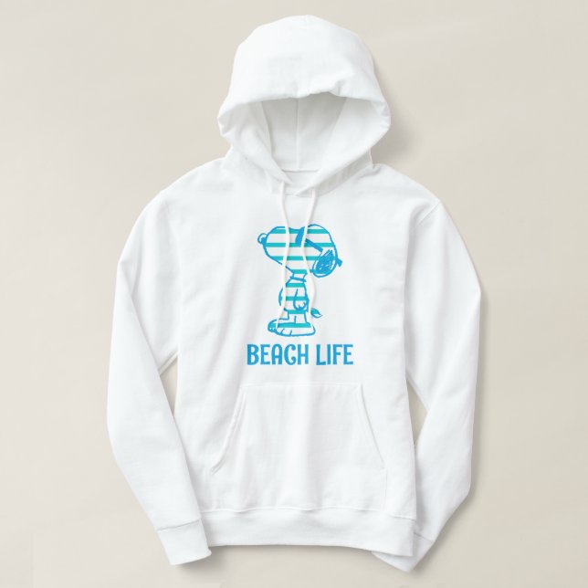 Peanuts | Snoopy Cyan Stripes Sunglasses Hoodie (Design Front)