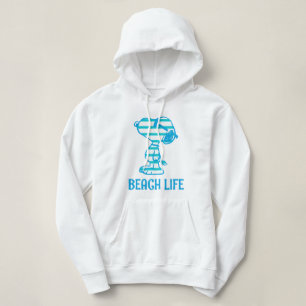 Peanuts Snoopy Cyan Stripes Sunglasses Hoodie