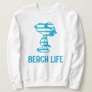 Peanuts Snoopy Cyan Stripes Sunglasses Sweatshirt