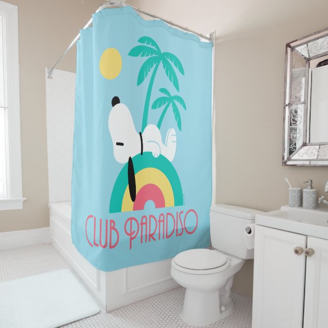 Peanuts | Snoopy Deco Dreams Club Paradiso Shower Curtain (In Situ)