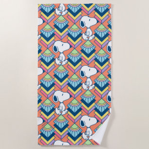 Peanuts   Snoopy Deco Dreams Pattern Beach Towel