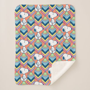 Peanuts   Snoopy Deco Dreams Pattern Sherpa Blanket