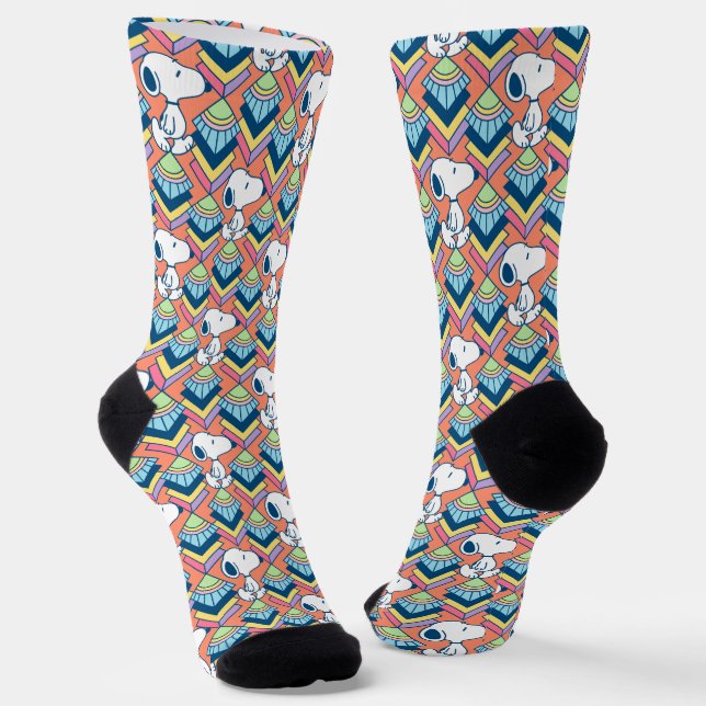 Peanuts | Snoopy Deco Dreams Pattern Socks (Angled)