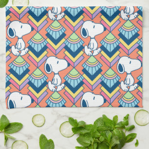 Peanuts   Snoopy Deco Dreams Pattern Tea Towel