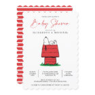 Peanuts Snoopy Dog House - Baby Shower Invitation