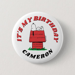 Peanuts Snoopy Dog House Birthday 6 Cm Round Badge
