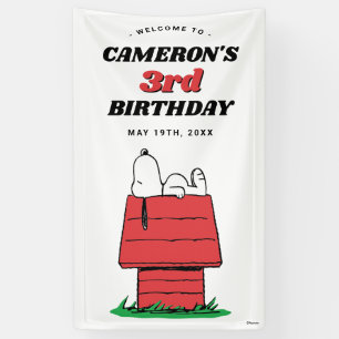 Peanuts Snoopy Dog House Birthday Banner