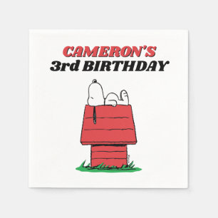 Peanuts Snoopy Dog House Birthday Napkin