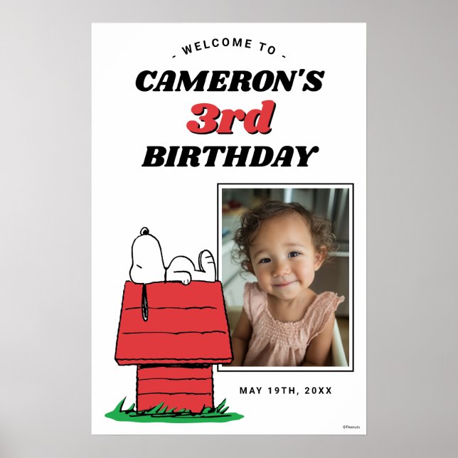 Peanuts Snoopy Dog House Birthday Poster (Front)