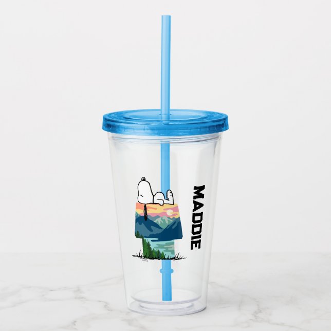 Peanuts | Snoopy Dog House Go Wild Acrylic Tumbler (Front)