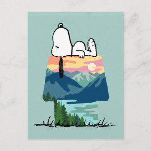 Peanuts   Snoopy Dog House Go Wild Postcard