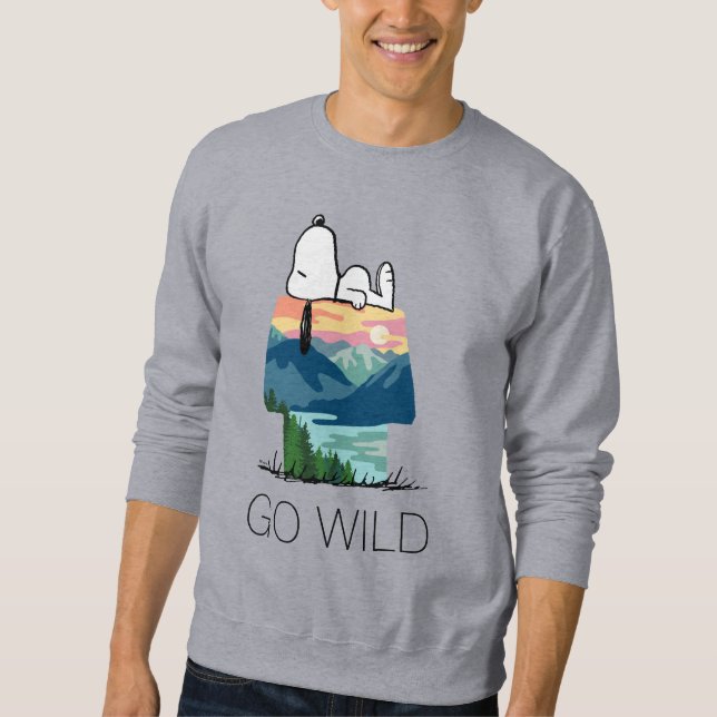 Peanuts | Snoopy Dog House Go Wild Sweatshirt (Front)