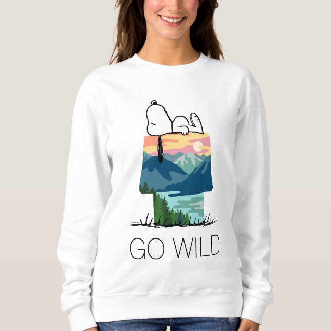 Peanuts | Snoopy Dog House Go Wild Sweatshirt (Front)