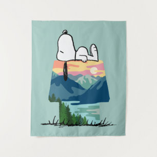 Peanuts   Snoopy Dog House Go Wild Tapestry