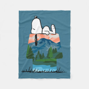 Peanuts   Snoopy Dog Sunset View Pet Fleece Blanket