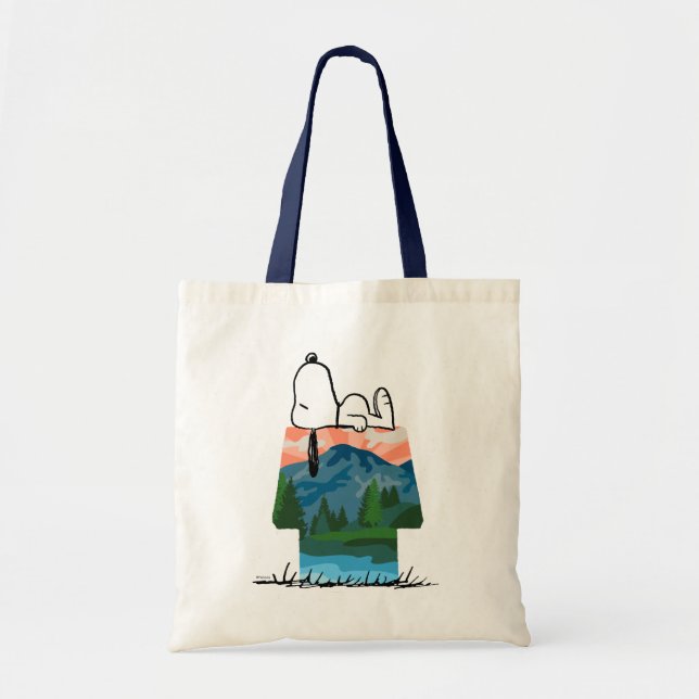 Peanuts | Snoopy Dog Sunset View Tote Bag (Front)
