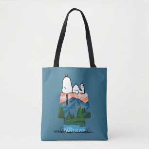 Peanuts   Snoopy Dog Sunset View Tote Bag